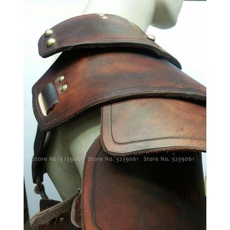 Gothic Medieval Leather Shoulder Armor | The Medieval Store 