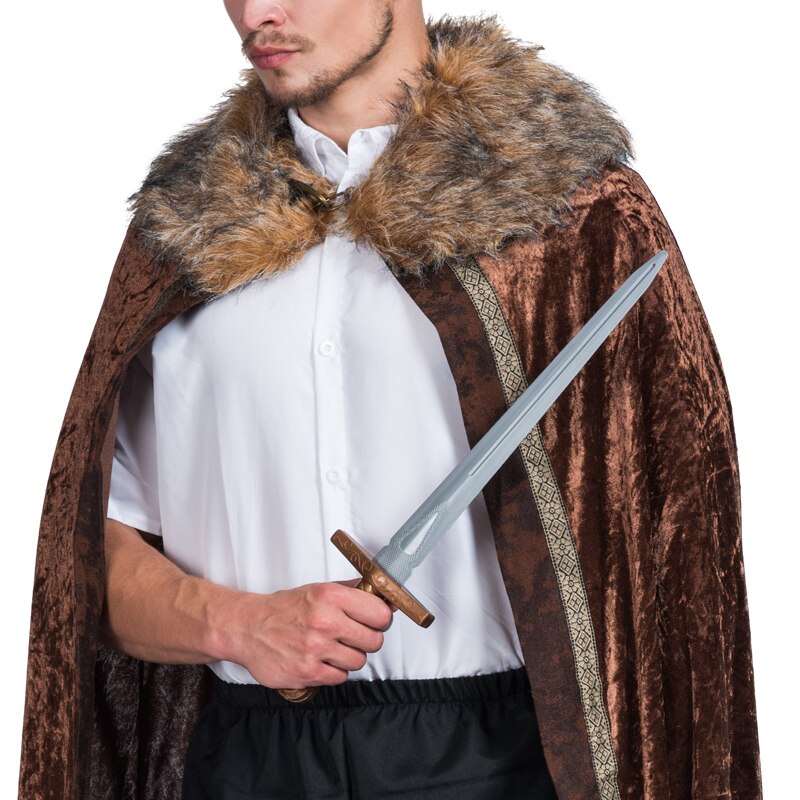 Brown Long Cape Velvet Fur | The Medieval Store 